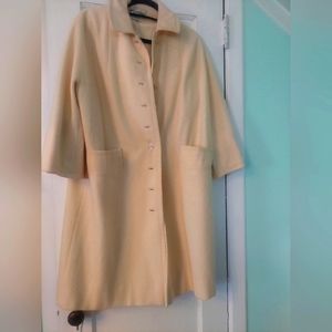 Vintage ivory wool coat